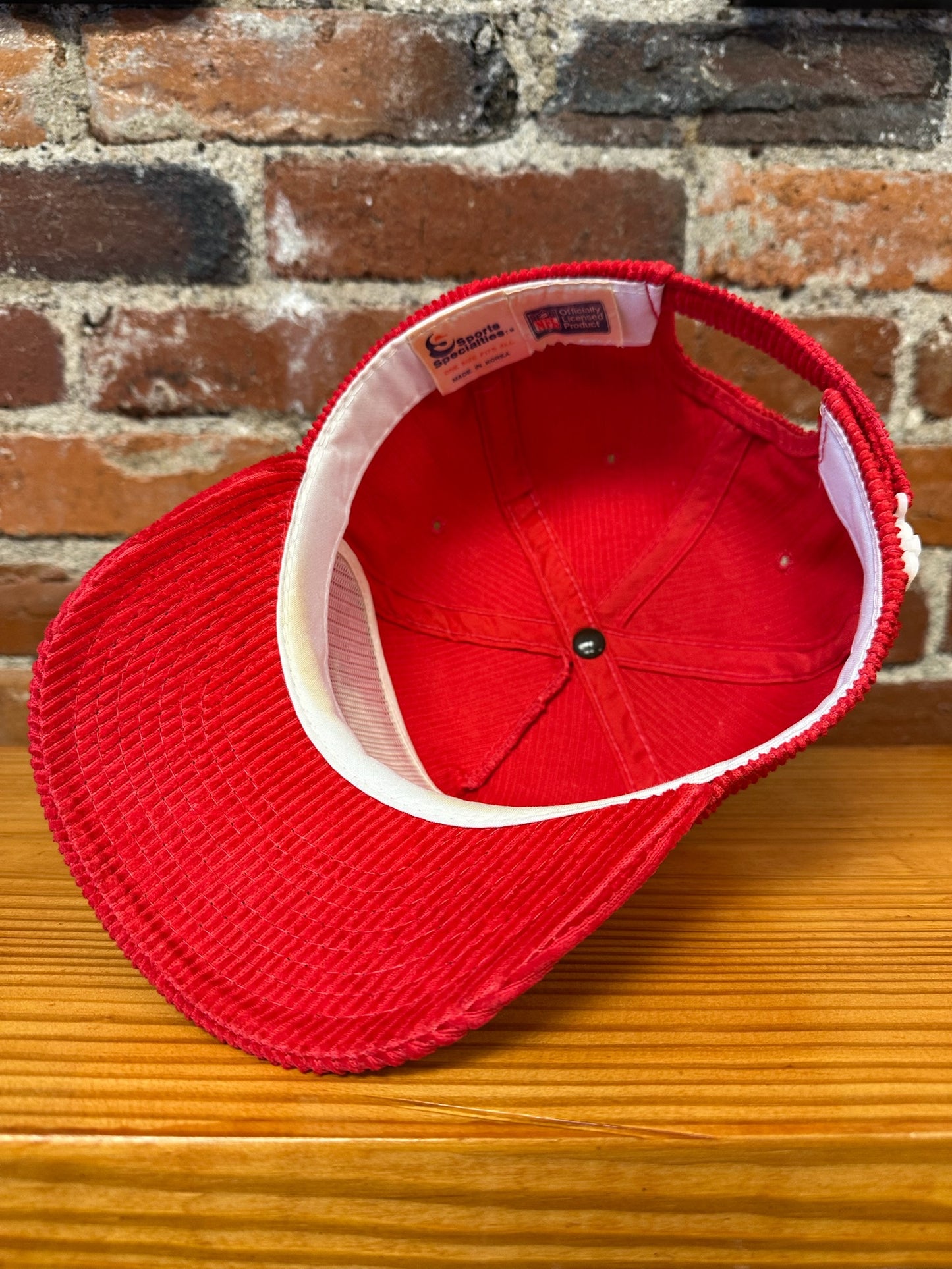 Vintage San Francisco 49ers Single Line Script Corduroy Hat