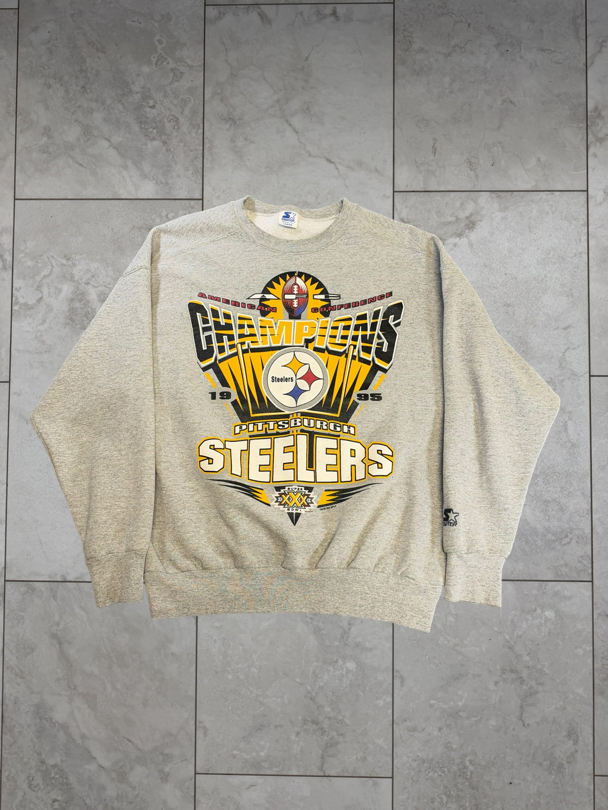 (L) 1995 Steelers AFC Champs Starter Crewneck