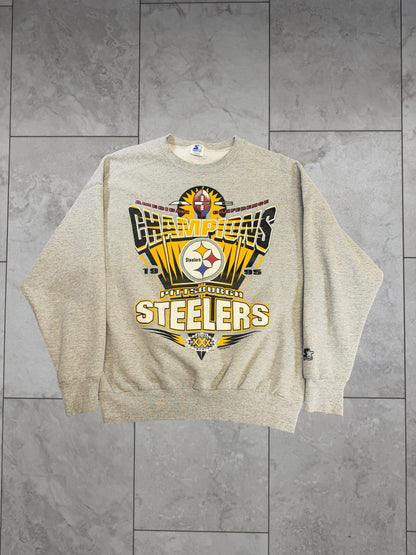 (L) 1995 Steelers AFC Champs Starter Crewneck