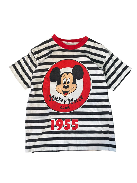 (M) Vintage Mickey Mouse Club Striped Tee