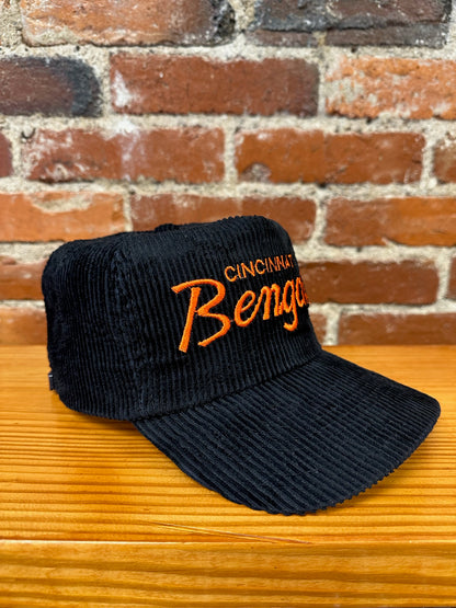 Vintage Cincinnati Bengals Single Line Script Corduroy Hat