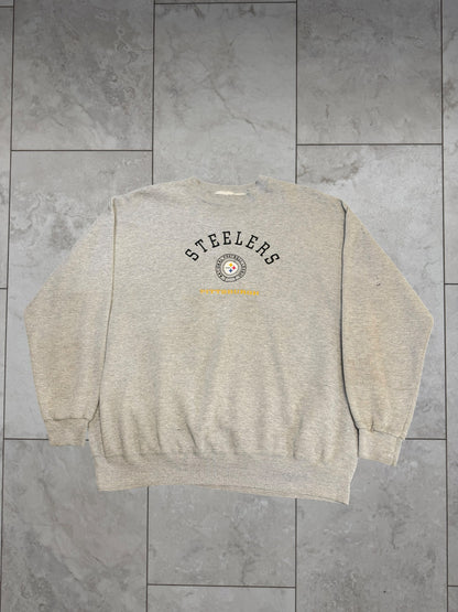(XXL) Vintage 90's Steelers Embroidered Lee Crewneck