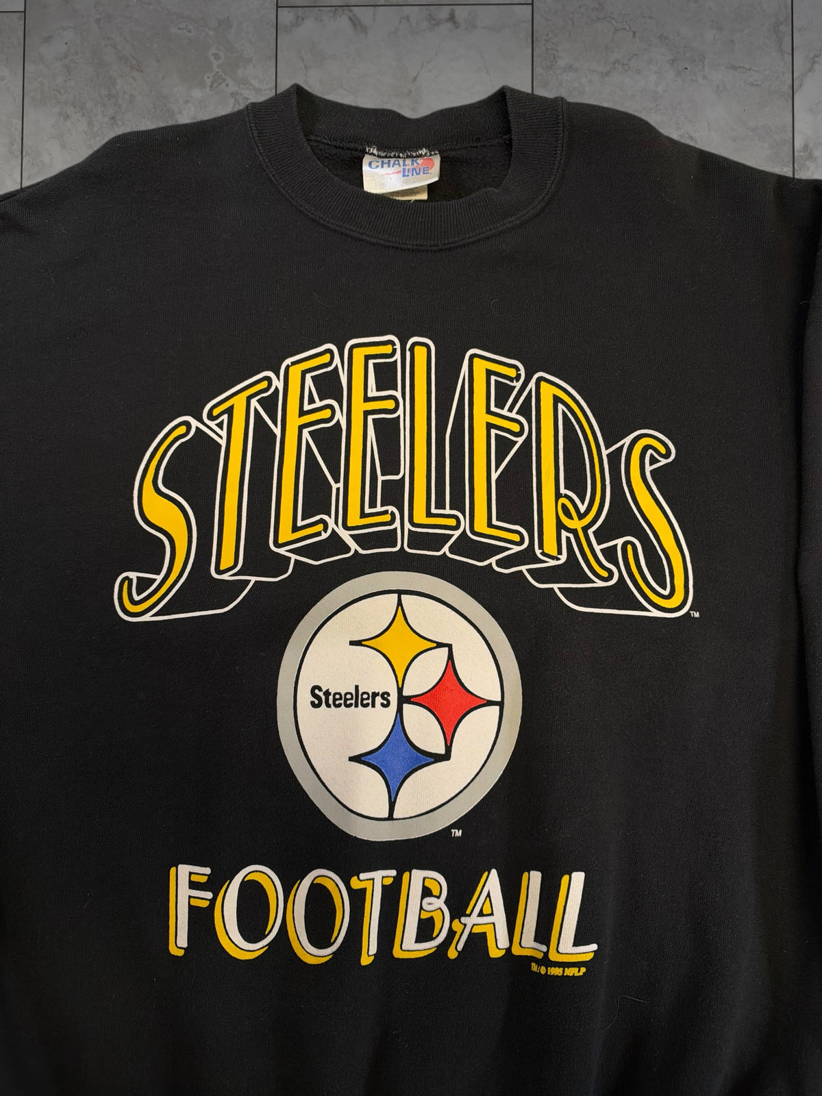 (XL) 1995 Steelers Chalkline Graphic Crewneck