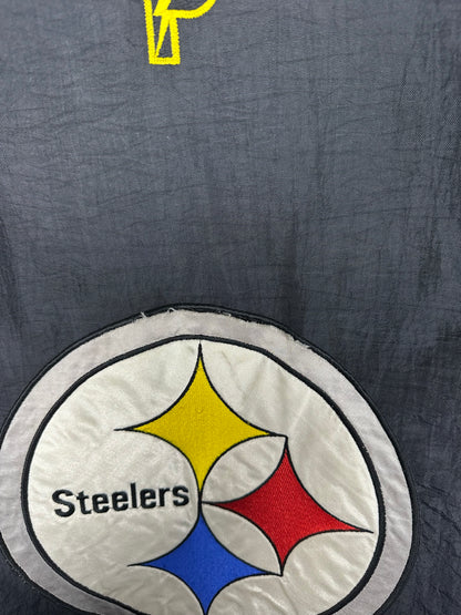 (L) Vintage Steelers Pro Player NFL Expierence Embroidered Puffer Jacket