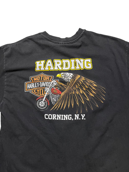(XL) Vintage Harley Davidson Racing Corning, N.Y. Double Sided Tee