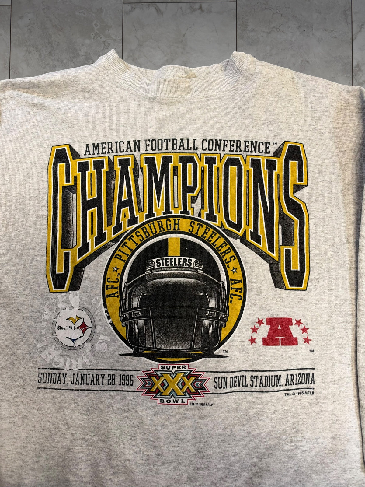 (M) 1995 Steelers AFC Champs Crewneck