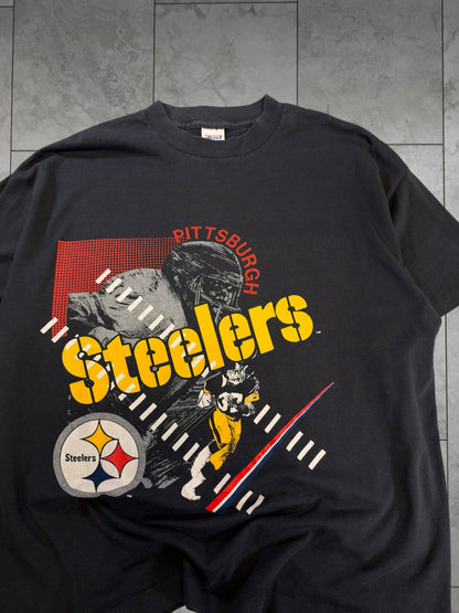 (XL) Vintage 90's Steelers Trench Graphic Tee