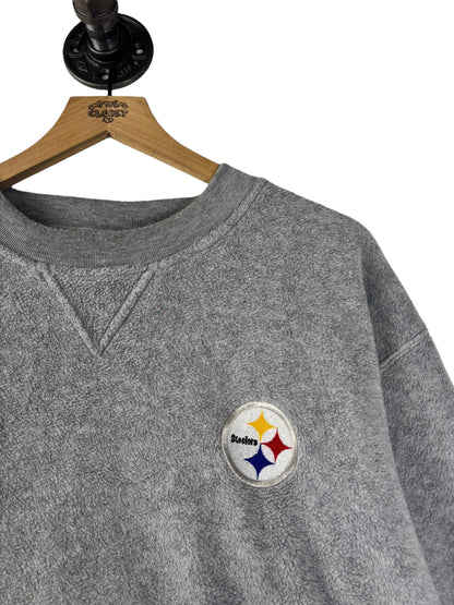 (XL) Vintage Y2K Steelers Fleece Crewneck