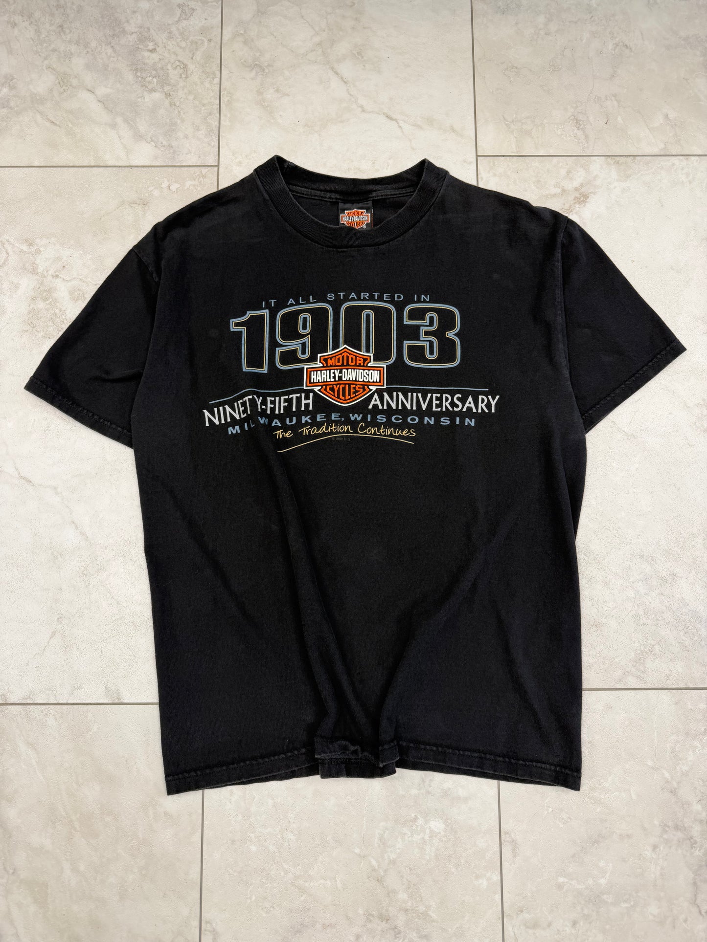 (L) 1998 Harley-Davidson 95th Anniversary Graphic Tee
