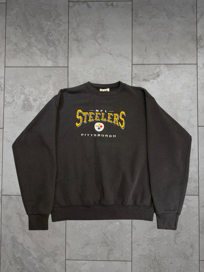 (M/L) Vintage 90's Steelers Embroidered Logo Lee Crewneck
