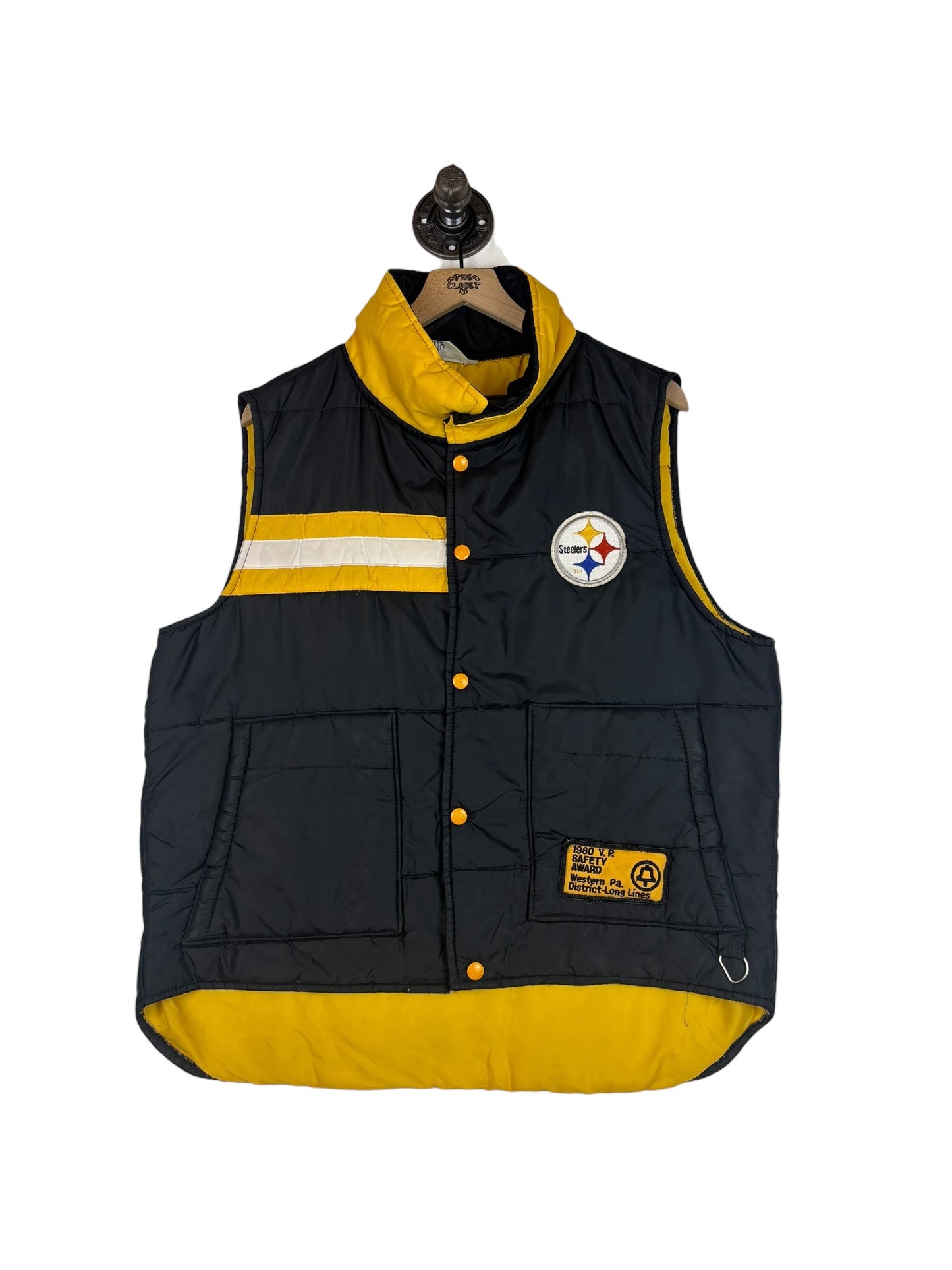 (L) Vintage 80s Steelers Vest