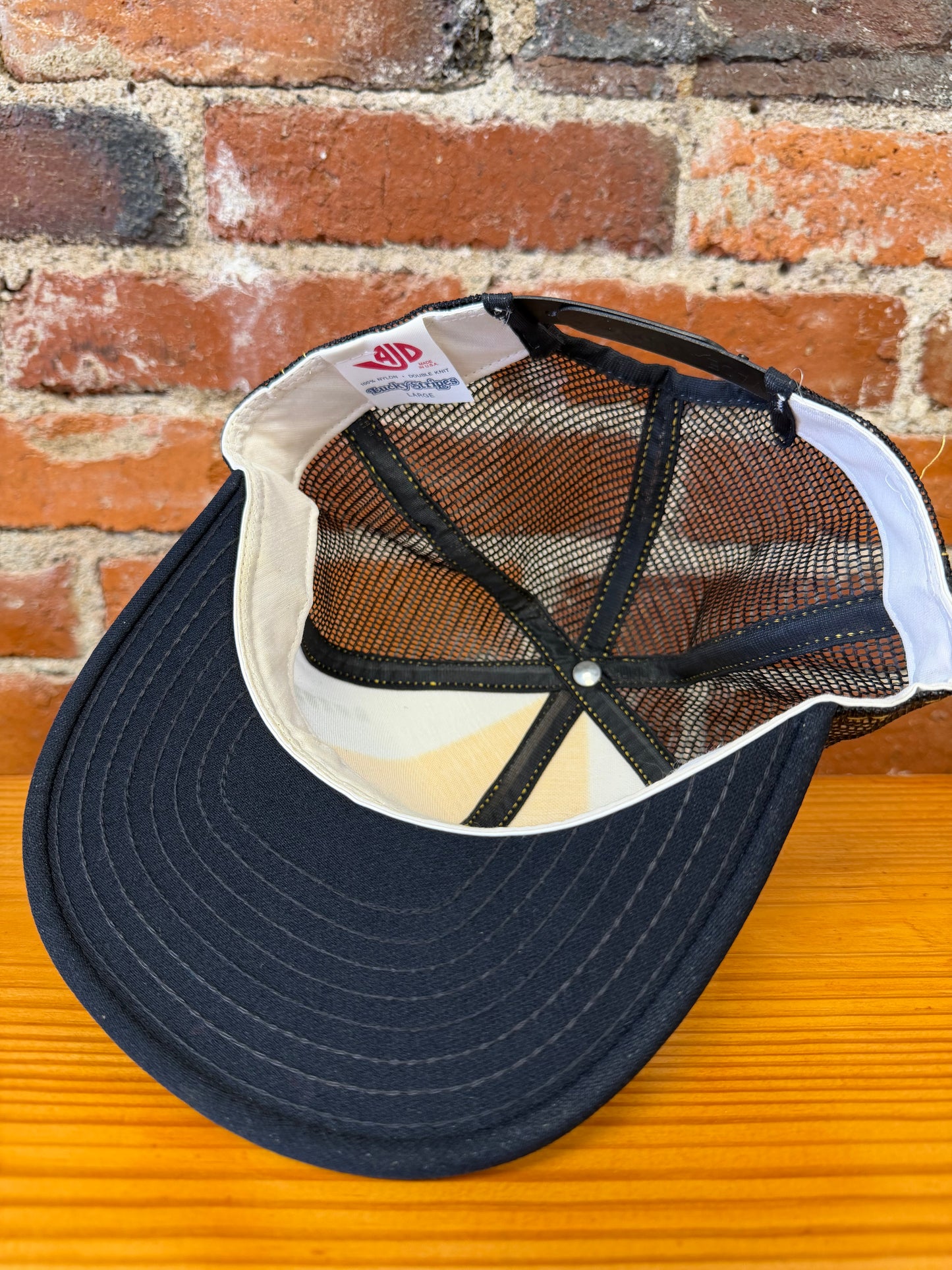Vintage Pittsburgh Pengguins AJD Lucky Stripes Trucker Hat - NEW