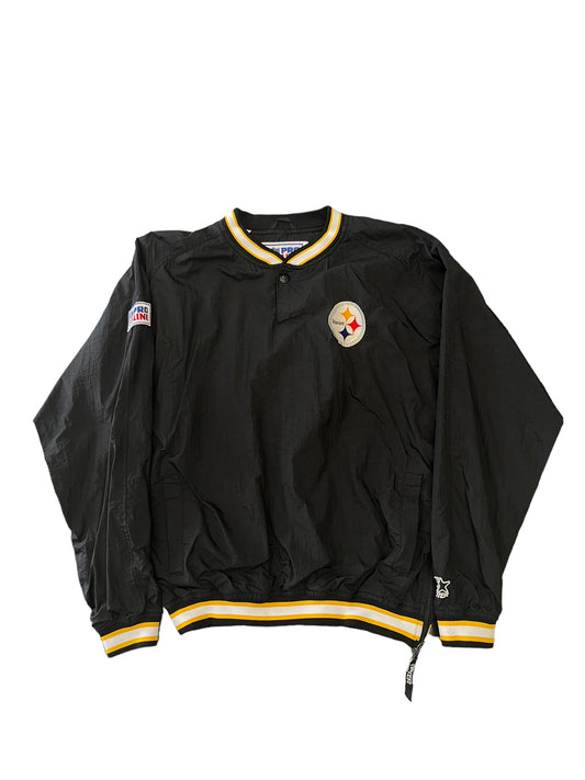 (M) Vintage Steelers Corner Logo Pullover Double Sided Jacket