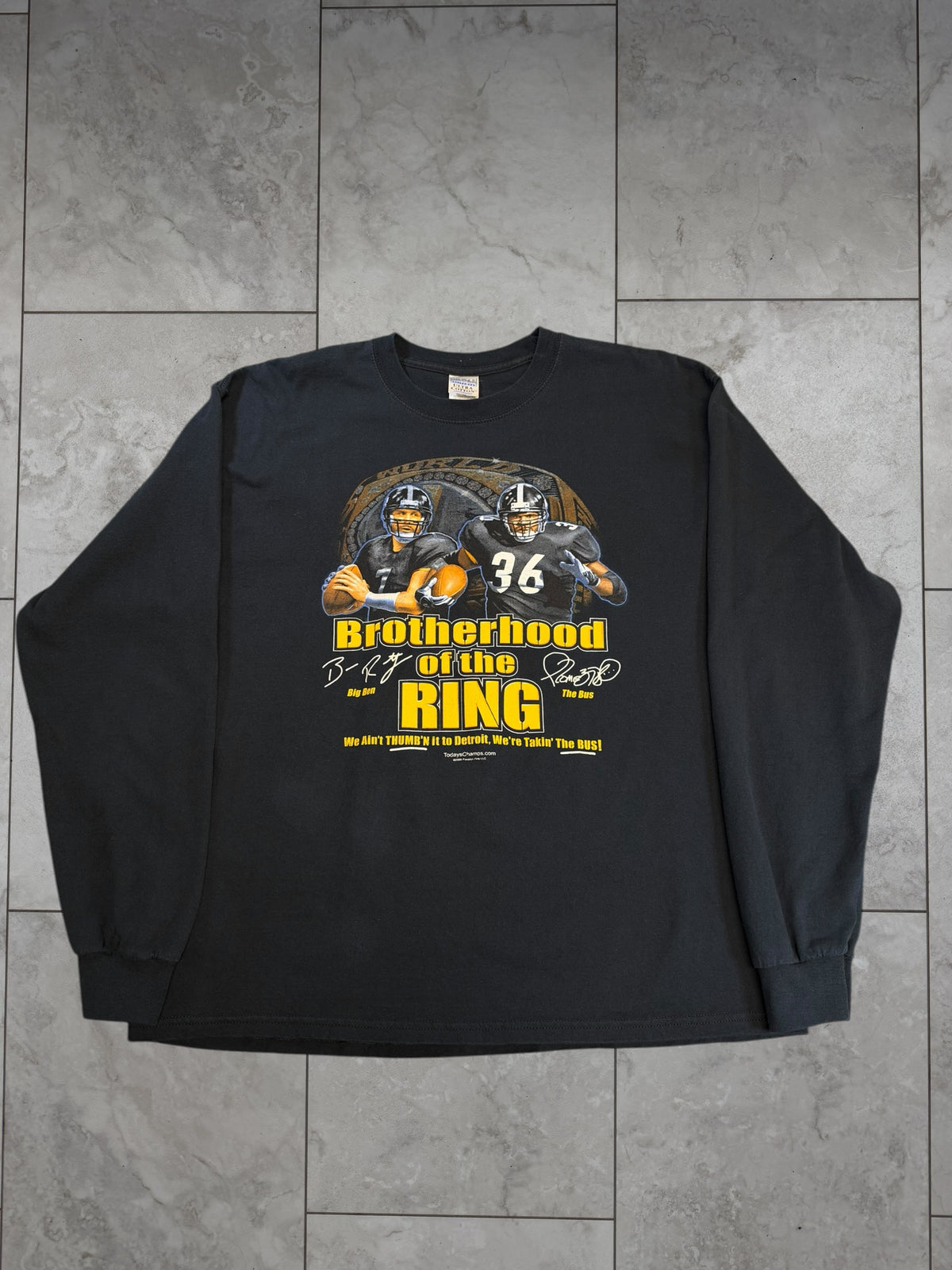 (XL) 2006 Steelers Brotherhood of the Ring L/S Shirt