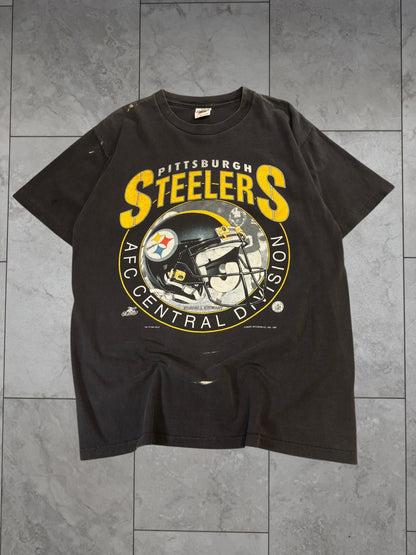(L) 1997 Steelers Kordell Stewart Helmet Graphic Tee