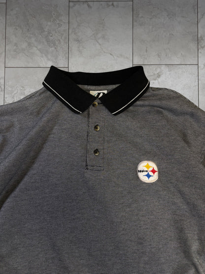 (XXL) Vintage 90s Steelers Polo Shirt