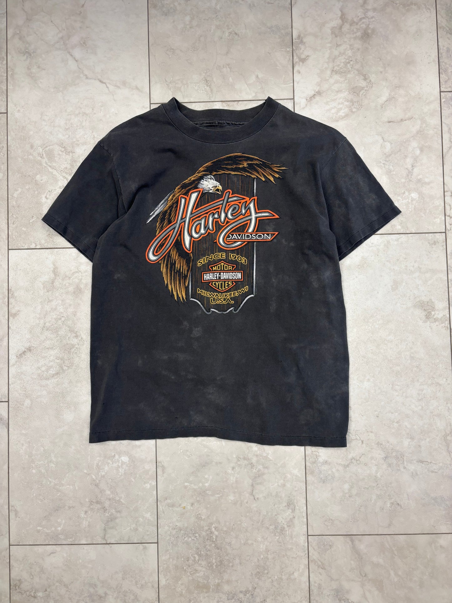 (L) Vintage Harley Eagle Graphic Tee