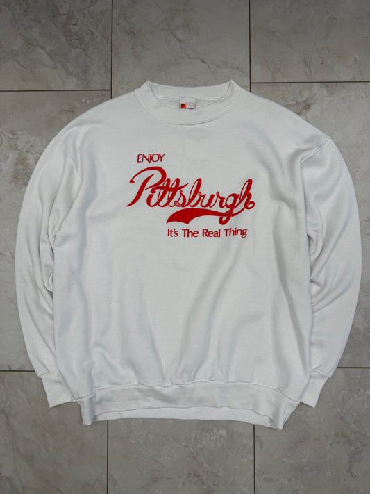 (L/XL) Vintage 90's "Enjoy Pittsburgh" Graphic Crewneck