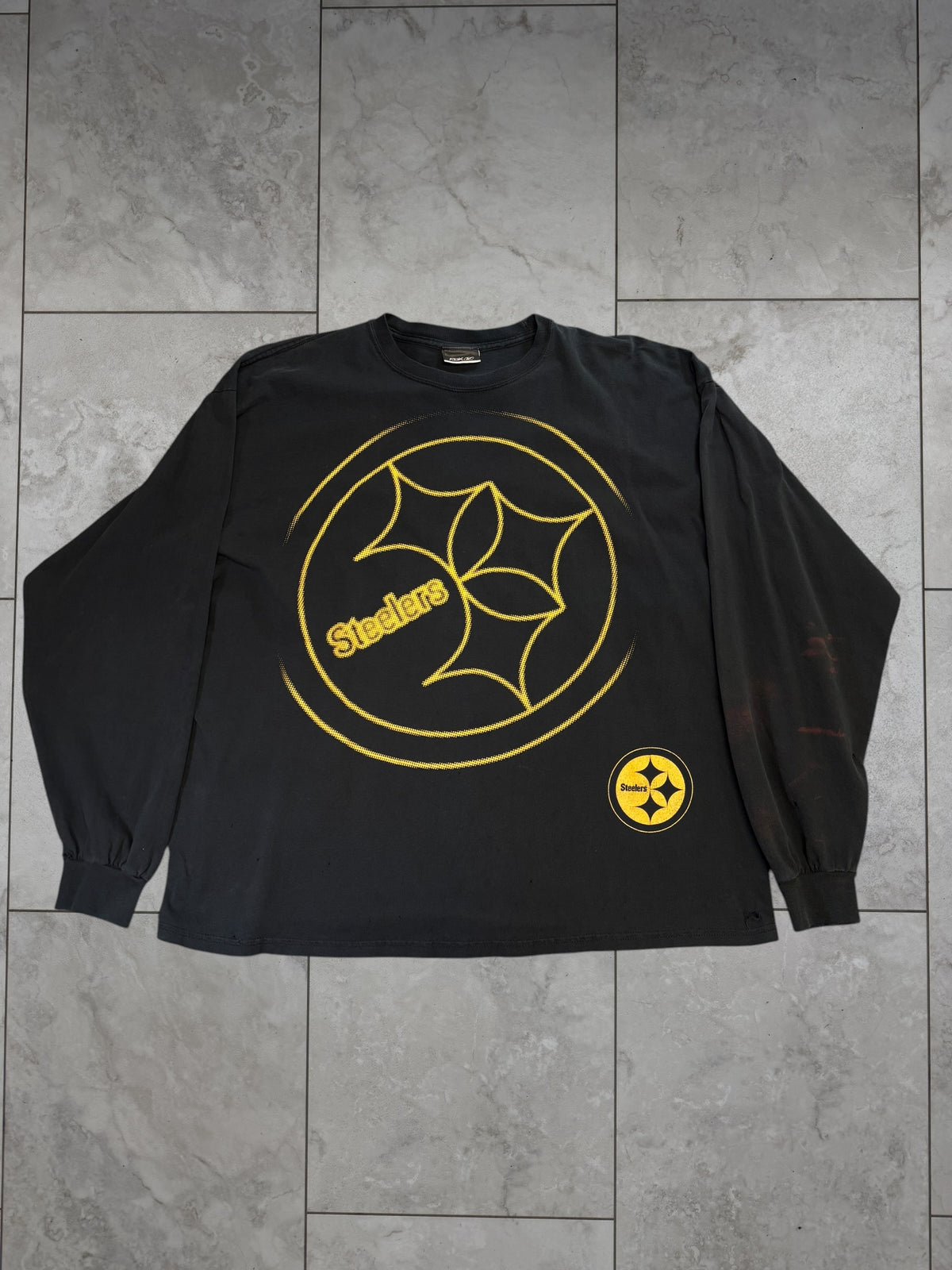 (XL/XXL) Vintage Y2K Steelers Reebok Big Logo Long Sleeve Shirt