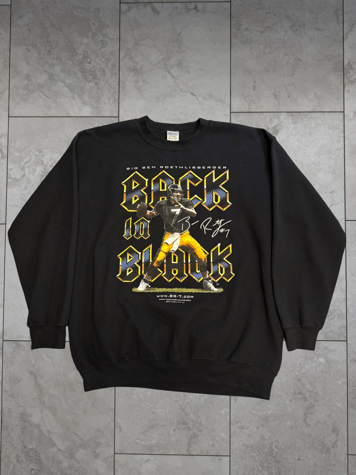 (L) 2005 Steelers Back in Black Crewneck