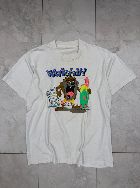 (M) 1985 Warner Bros. Taz “Watch It!” Graphic Tee