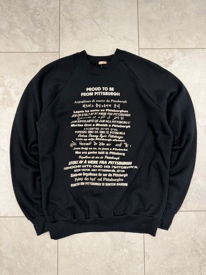 (M) 1986 Proud to be From Pittsburgh Script Crewneck 2