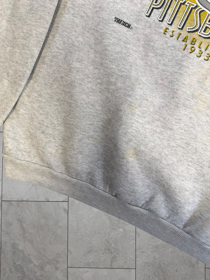 (M/L) Vintage 90's Steelers Trench Graphic Crewneck