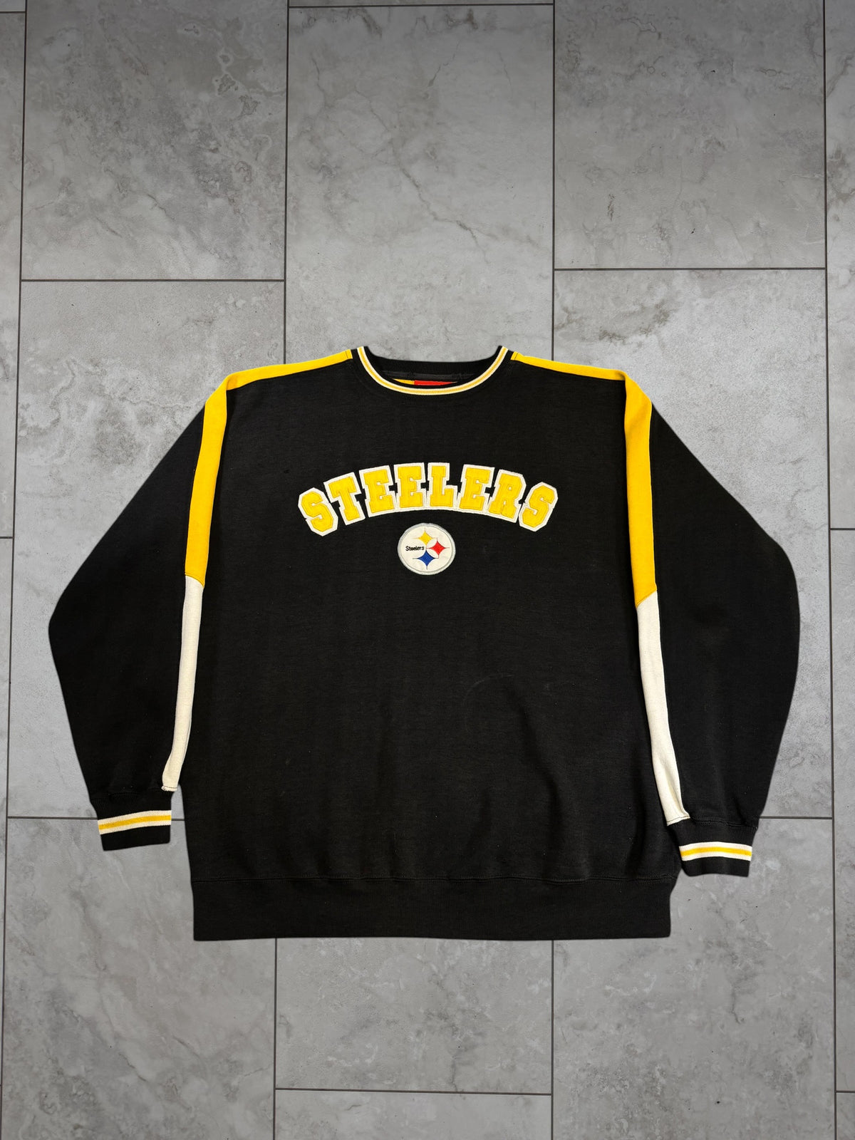 (L) Vintage Y2K Steelers Embossed Crewneck