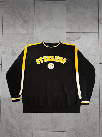 (L) Vintage Y2K Steelers Embossed Crewneck