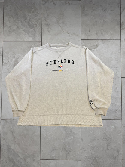 (L) Vintage Y2K Steelers NFL Embroidered Crewneck