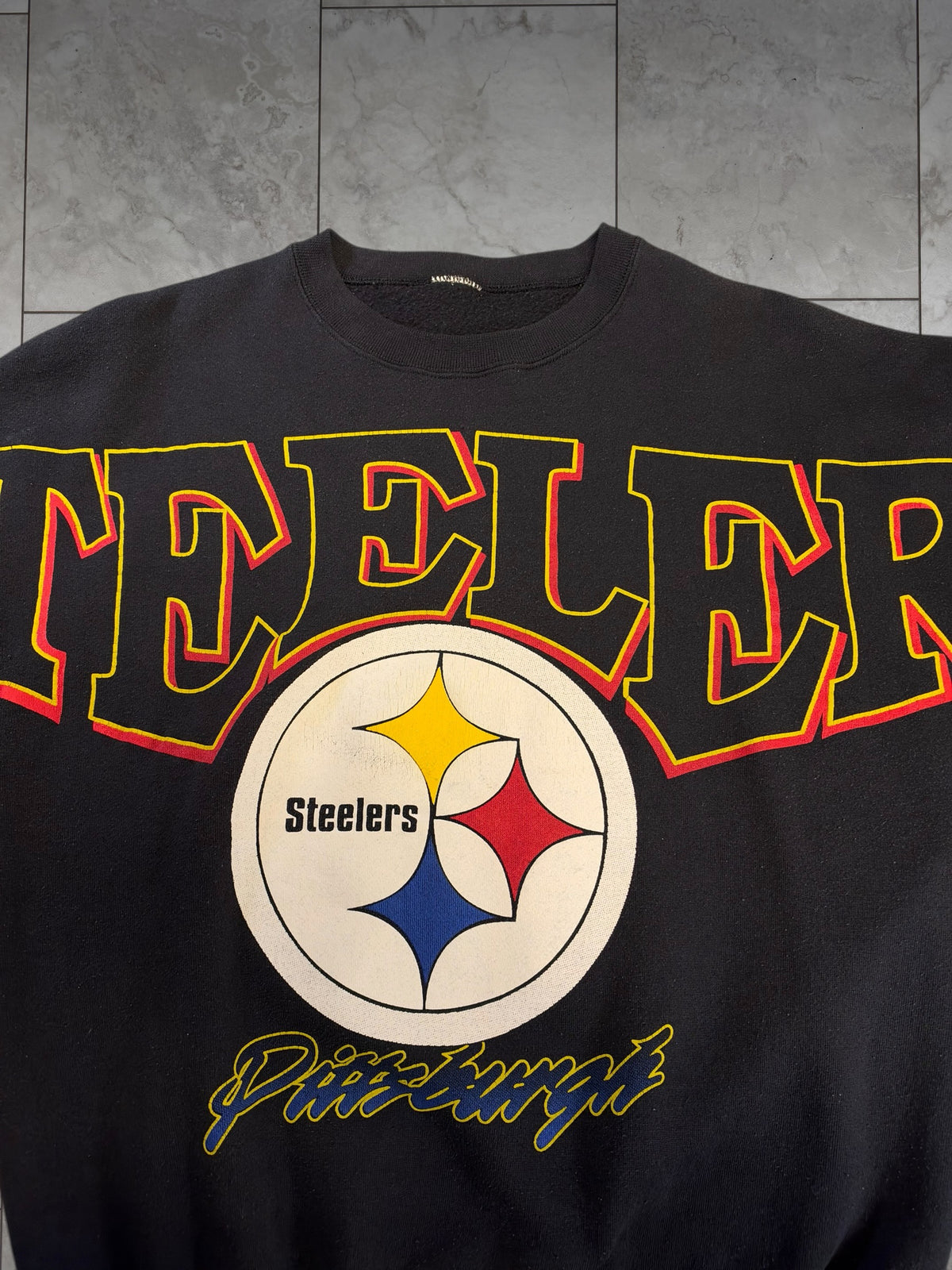 (XL) Vintage 90's Steelers Spellout Crewneck