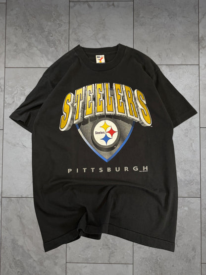 (L) 1995 Steelers Arch Text Graphic Tee