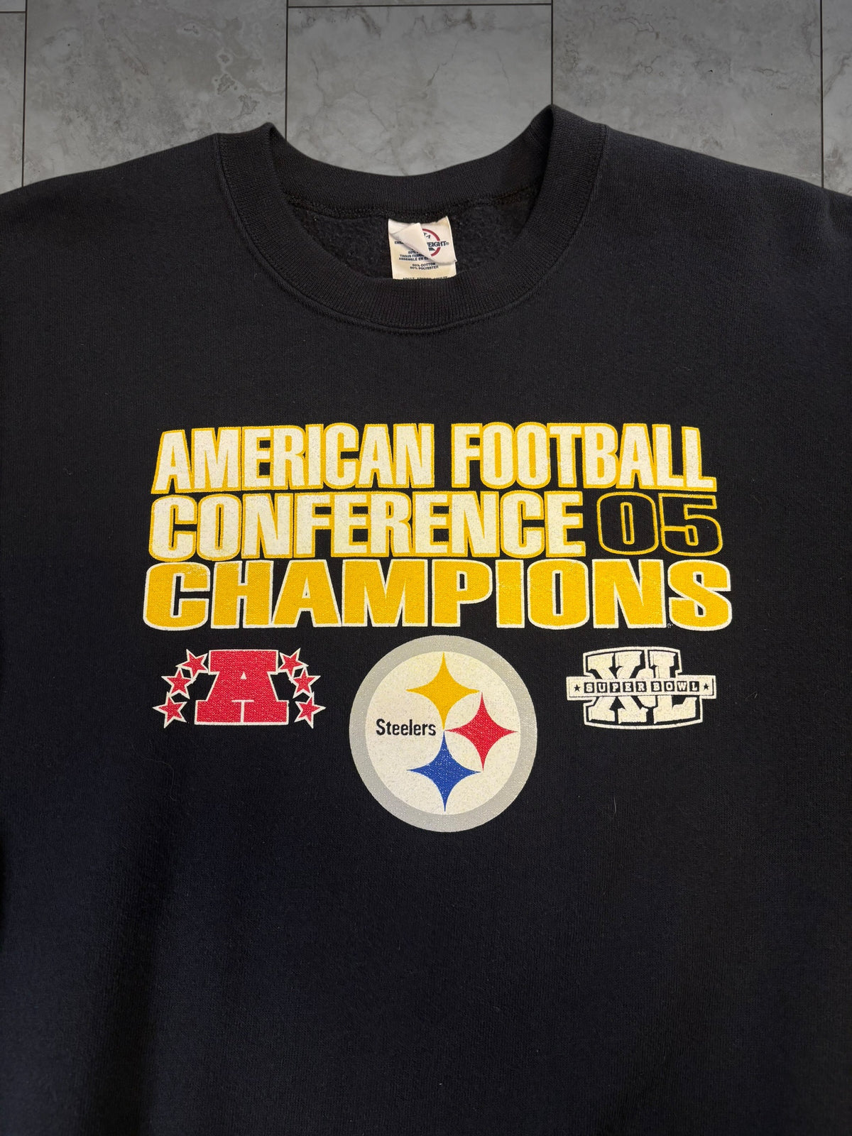 (XL) 2005 Steelers AFC Champs Crewneck