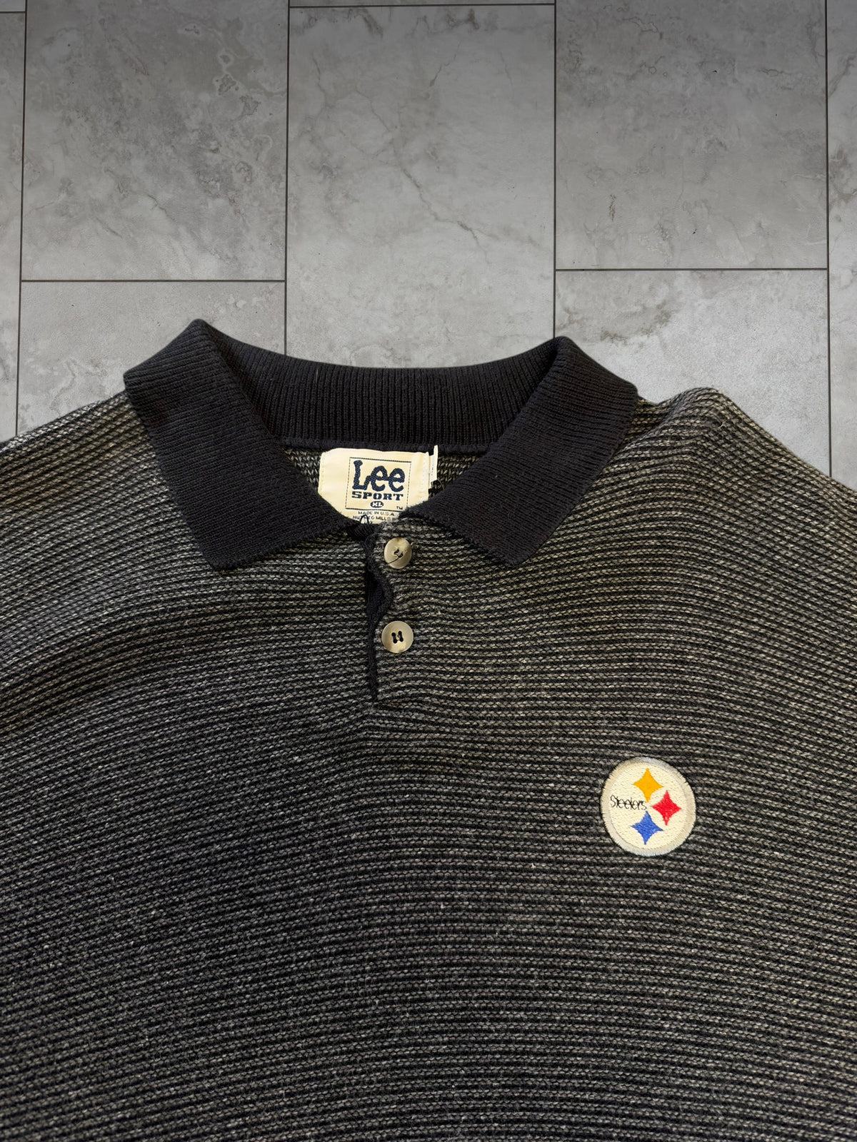 (XL) Vintage 90’s Steelers Button Up Crewneck