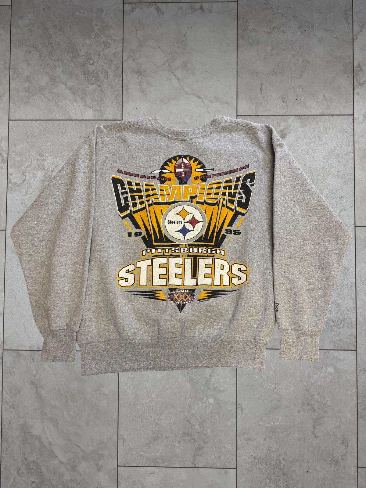 (S/M) 1995 Steelers AFC Champions Starter Crewneck
