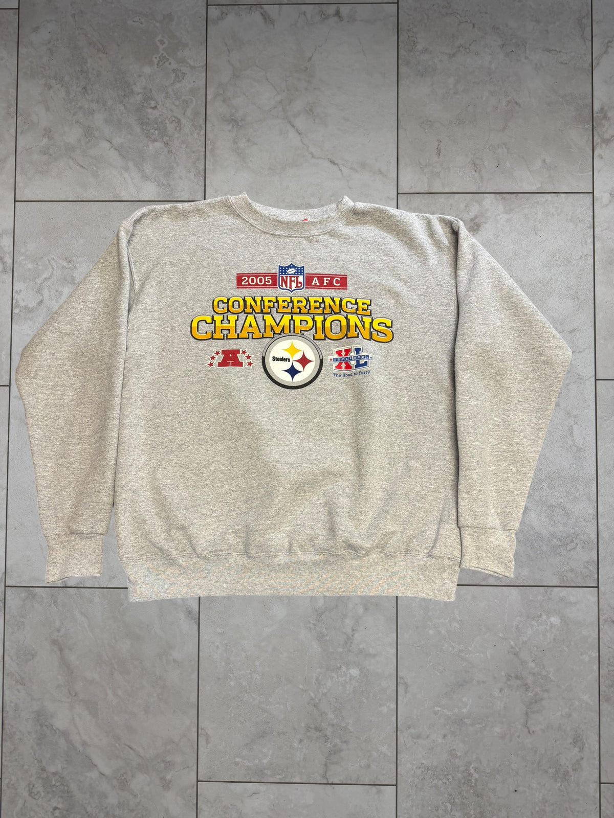 (XL) 2005 Steelers AFC Conference Champs Crewneck