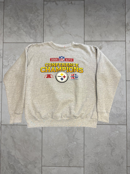 (XL) 2005 Steelers AFC Conference Champs Crewneck