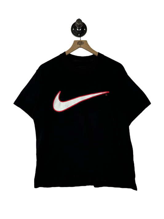(S) Vintage Nike Black Plain Logo Tee