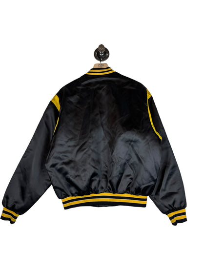 (L) Vintage 80s Steelers Satin Button Up Jacket