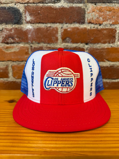 Vintage Los Angeles Clippers AJD Lucky Stripes Trucker Hat - NEW