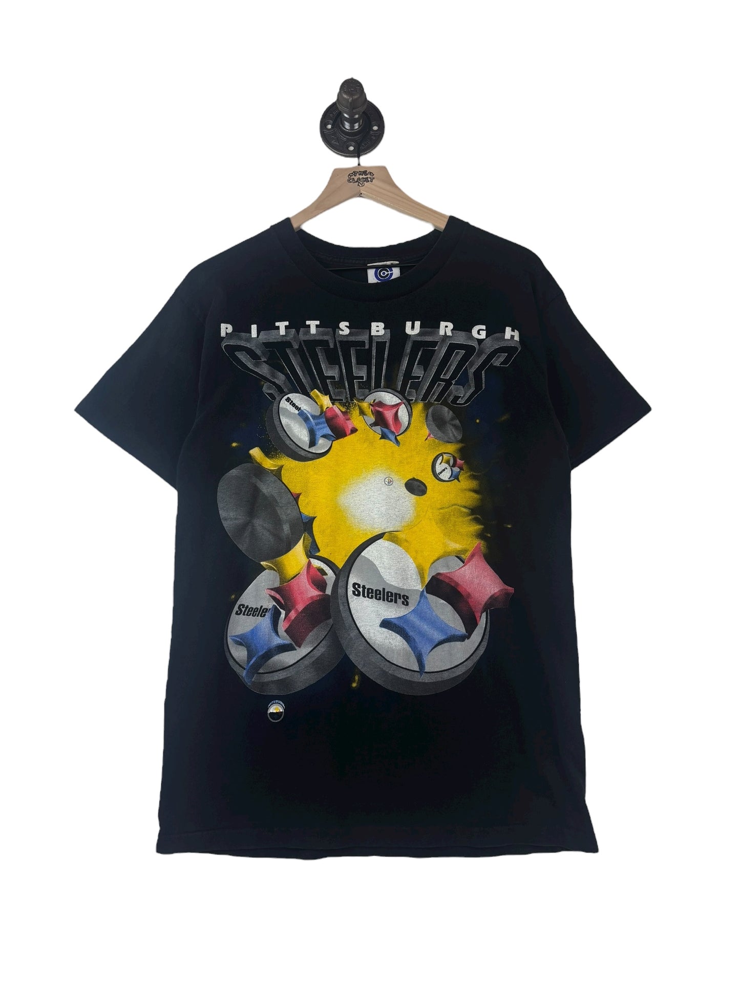 (S/M) Vintage Steelers Crazy Graphic Tee