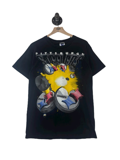 (S/M) Vintage Steelers Crazy Graphic Tee