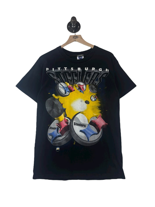 (S/M) Vintage Steelers Crazy Graphic Tee