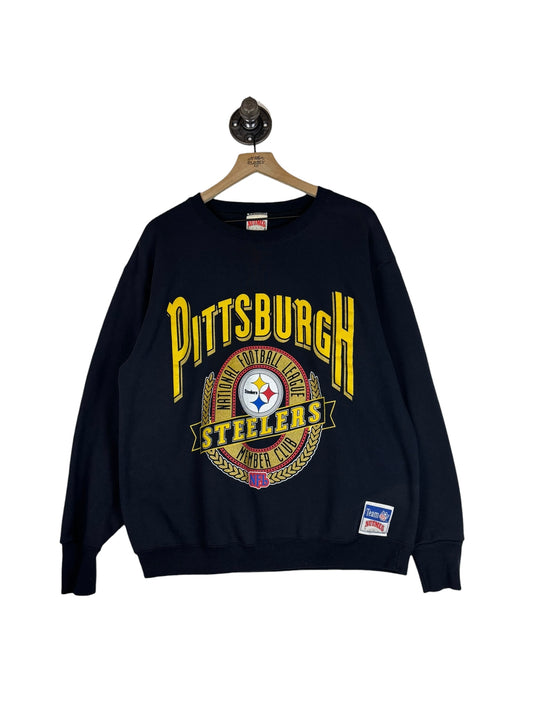 (L) Vintage Steelers Nutmeg Graphic Crewneck