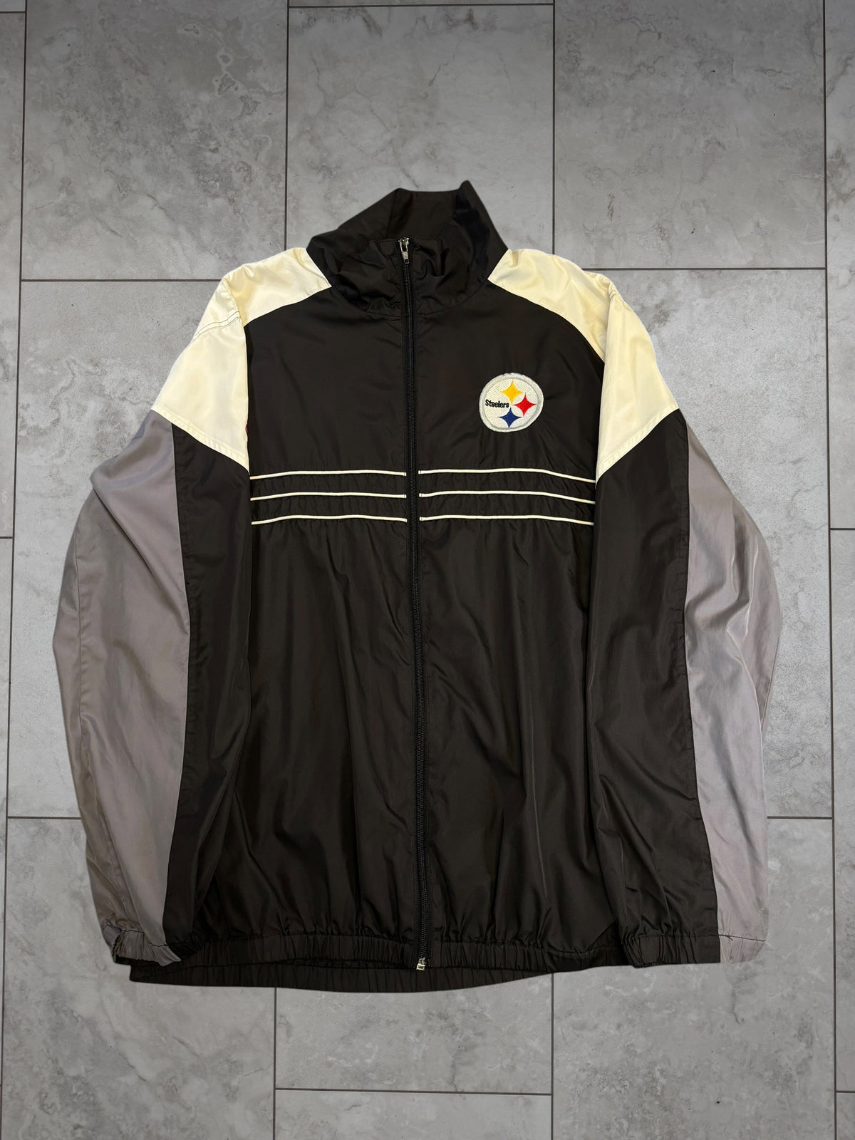 (L) Vintage Y2K Steelers NFL Full Zip Jacket