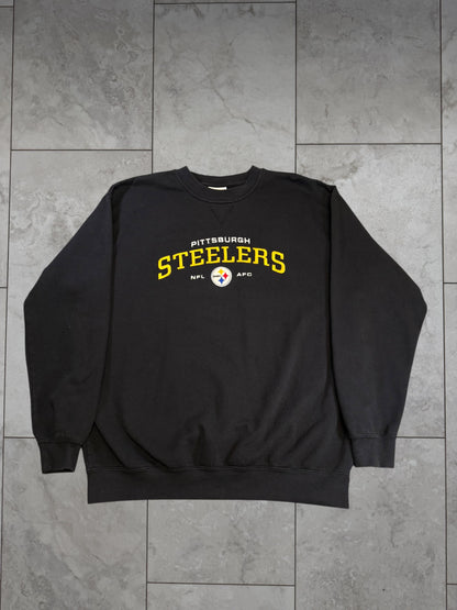 (XL) Vintage Y2K Steelers Embroidered Crewneck