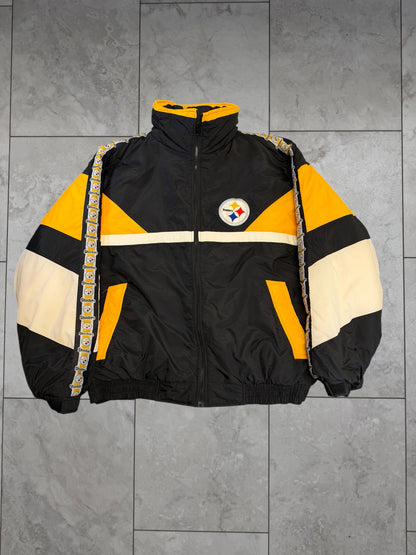 (XXL) Vintage 90's Steelers Game Day Full Zip Jacket