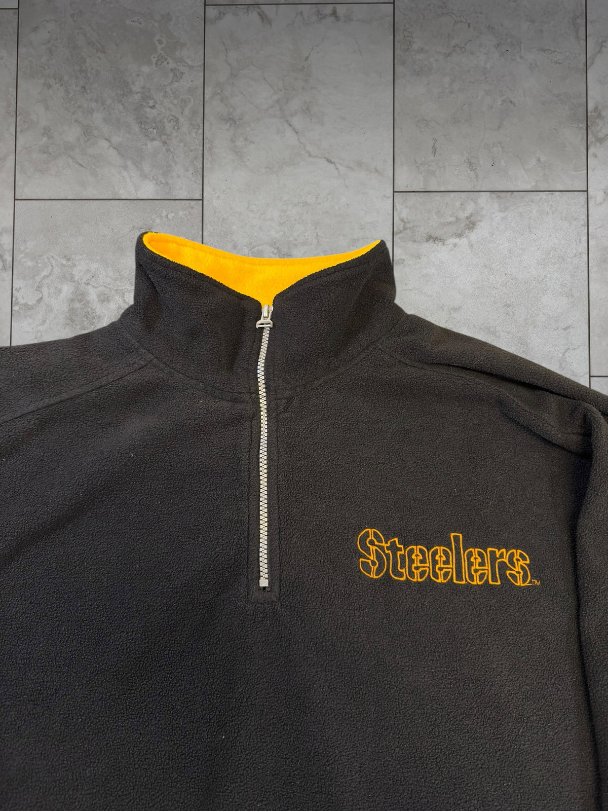 (XL) Vintage 90's Steelers Fleece 1/4 Zip Jacket
