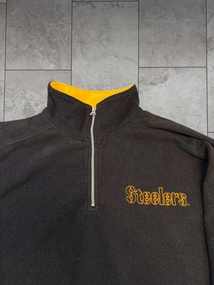 (XL) Vintage 90's Steelers Fleece 1/4 Zip Jacket