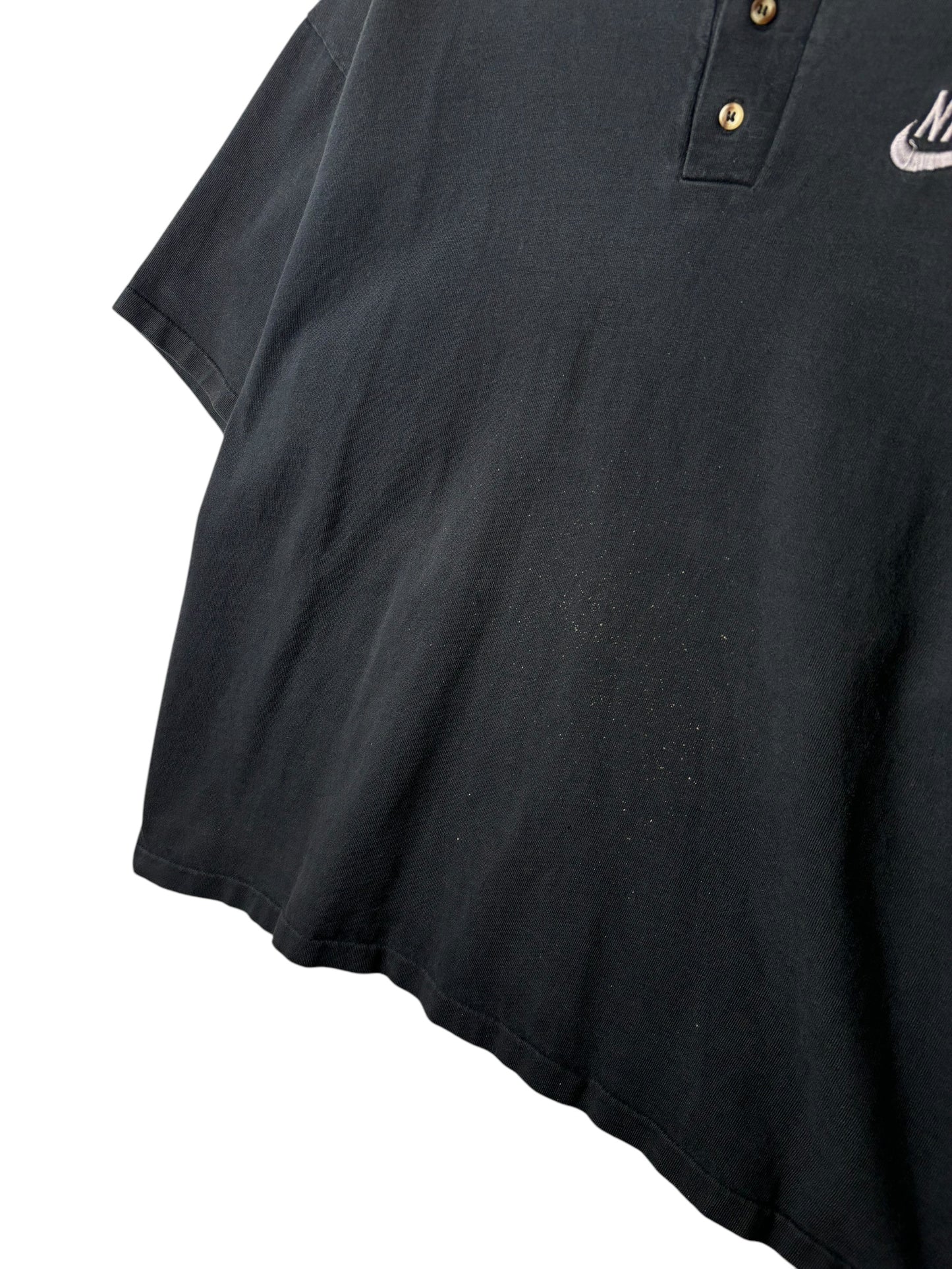 (L/XL) Vintage Nike Embroidered Logo Button Up Tee